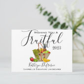 「実り多い新年」ビジネス/会社が感謝 サンキューカード (スタンド正面)