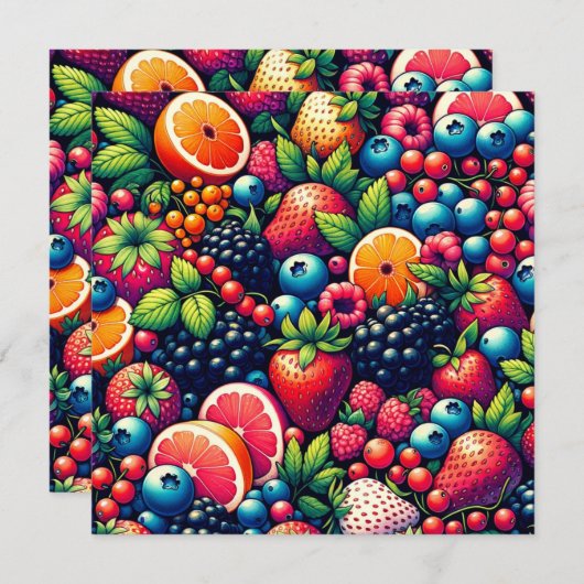 実り多い調和:自然の恵みの交響曲 招待状 (正面/裏面)