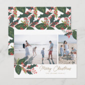 実り2の写真コラージュ フラット ホリデー カード (正面/裏面)