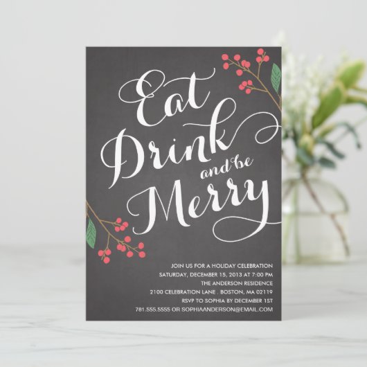 実をメリー結ぶ |ホリデーパーティー招待状 招待状 (スタンド正面)