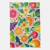 実カラフル果 キッチンタオル (縦)