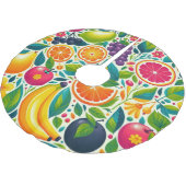 実カラフル果 ブラッシュドポリエステルツリースカート (アングル)