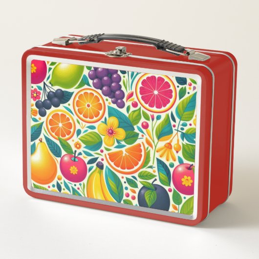 実カラフル果 メタルランチボックス (正面)
