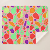 実カラフル行性スペクトルパターン シェルパブランケット (正面(横))