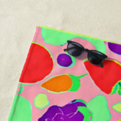 実カラフル行性スペクトルパターン ビーチタオル (インサイチュ)