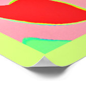 実カラフル行性スペクトルパターン ポスター (角)