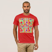 実カラフル行性スペクトルパターン Tシャツ (正面フル)