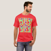 実カラフル行性スペクトルパターン Tシャツ (正面フル)