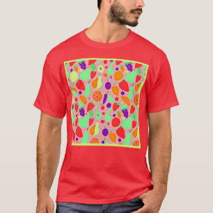 実カラフル行性スペクトルパターン Tシャツ