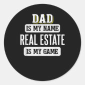 実在おもしろいパパ・ファーザーズ・デイデザイン ラウンドシール (正面)