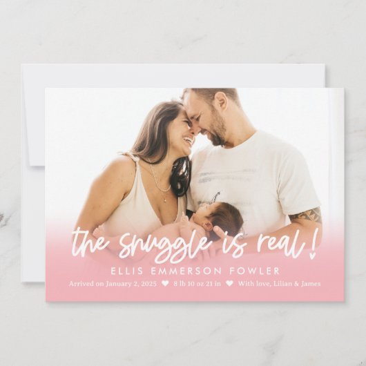 実在おもしろいベビー誕生の発表 シーズンカード (正面)