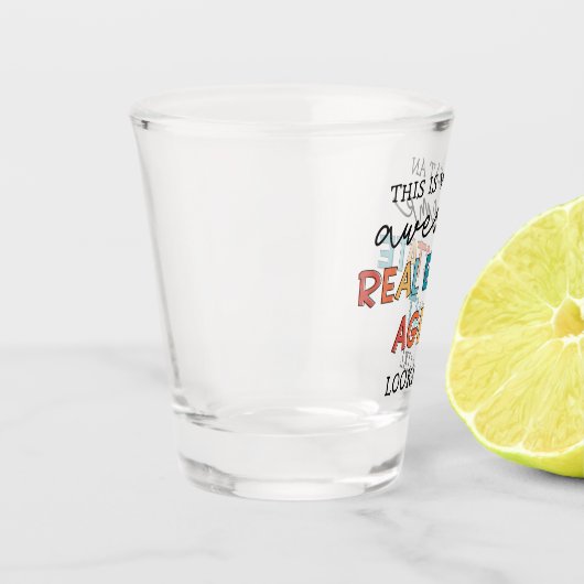 実在おもしろい不動産仲介業者素晴らしギフト ショットグラス (左)