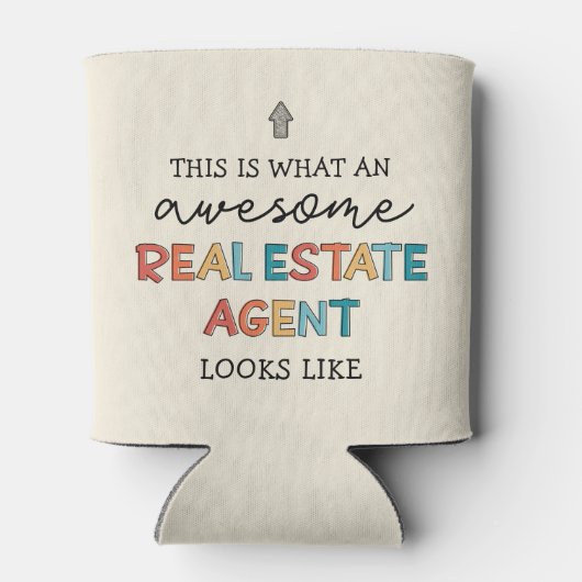 実在おもしろい不動産仲介業者素晴らしギフト 缶クーラー (裏面)