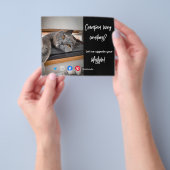 実在おもしろい生活猫のエステートはがき チラシ (手)