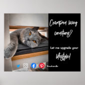 実在おもしろい生活猫のエステートはがき ポスター (正面)