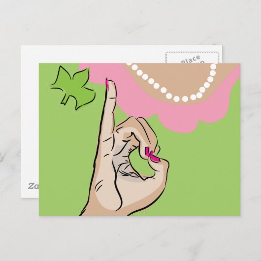 実在かわいらし女の子ファインアート ポストカード (正面/裏面)