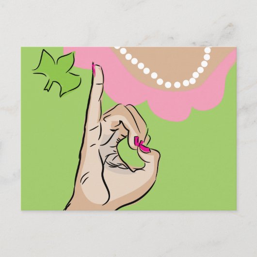 実在かわいらし女の子ファインアート ポストカード (正面)