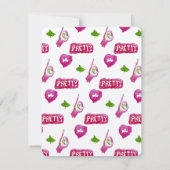 実在かわいらし女子バースデーパーティー招待状 招待状 (裏面)