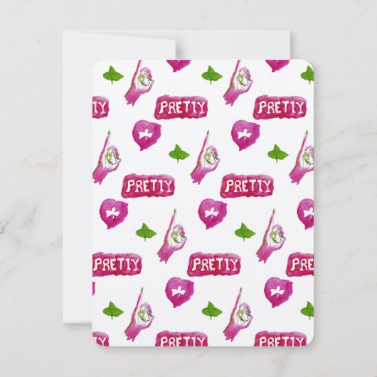 実在かわいらし女子バースデーパーティー招待状 招待状 (裏面)