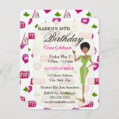 実在かわいらし女子バースデーパーティー招待状 招待状 (正面/裏面)