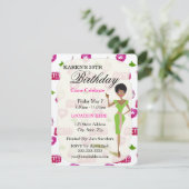 実在かわいらし女子バースデーパーティー招待状 招待状 (スタンド正面)