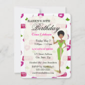 実在かわいらし女子バースデーパーティー招待状 招待状 (正面)