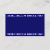 実在エイリアン書- Dark Blue 名刺 (裏面)