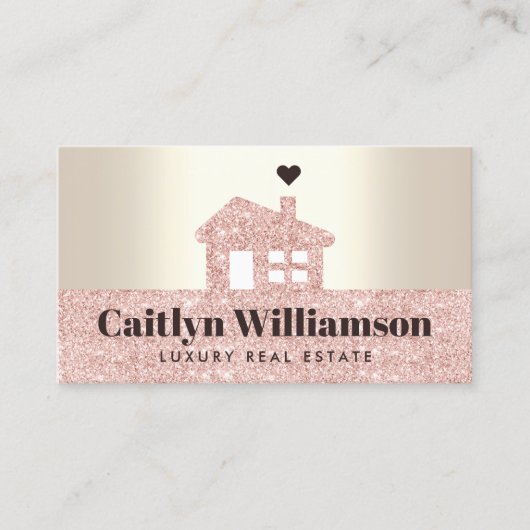 実在エスティーブローカーピモダンンクグリッターハウス金ゴールド 名刺 (正面)