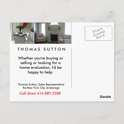 実在エステートはがきインテリア1 ポストカード (裏面)