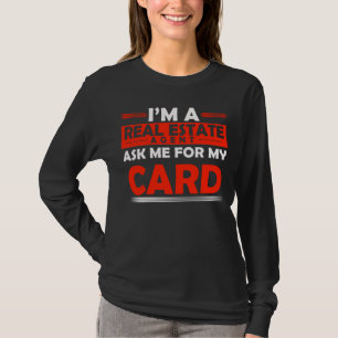 実在エステートエージェントおもしろいハウスブローカー Tシャツ
