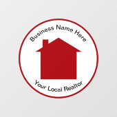 実在エステートオフィスドアの窓のリングサイン ウィンドウサイン (シート)