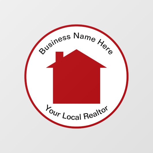 実在エステートオフィスドアの窓のリングサイン ウィンドウサイン (シート)