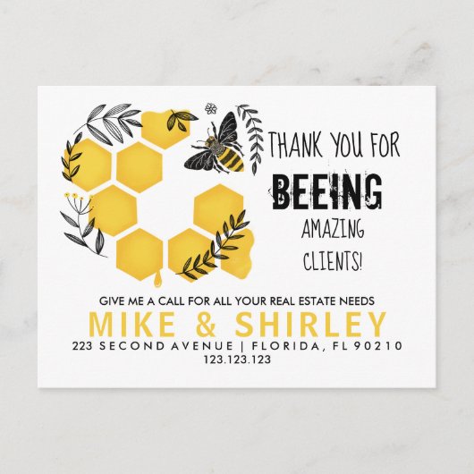 実在エステートオープンハウスハニービーポップ・アートのバイハガキ 案内ポストカード (正面)