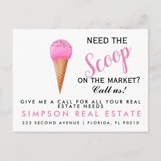 実在エステートオープンハウスポップ・アートのスクープ 案内ポストカード (正面)