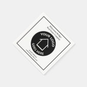 実在エステートカンパニーカスタムリアルティロゴオープンハウス スタンダードカクテルナプキン (角)