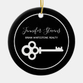 実在エステートカンパニーハウス鍵カスタム不動産仲介業者 セラミックオーナメント (正面)