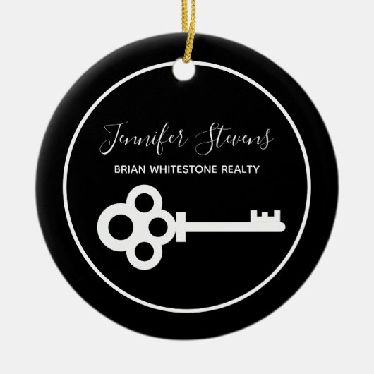 実在エステートカンパニーハウス鍵カスタム不動産仲介業者 セラミックオーナメント (正面)