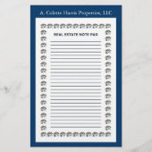 実在エステートノートパッド – デザイン1 便箋 (正面)