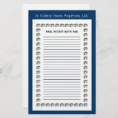 実在エステートノートパッド – デザイン1 便箋 (正面/裏面)