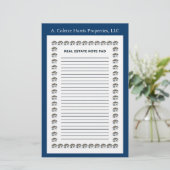 実在エステートノートパッド – デザイン1 便箋 (スタンド正面)