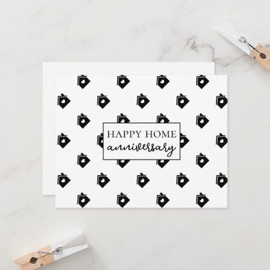 実在エステートハッピーホーム記念日 カード (正面/裏面インサイチュ)