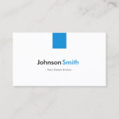 実在エステートブローカシンプルー – アクアブルー 名刺 (正面)