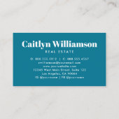 実在エステートブローカープロフェッショナルはっきりしたハウスブルー 名刺 (裏面)