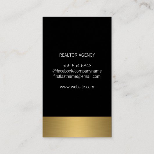 実在エステートラックス金ゴールドトリム（モノグラム付） 名刺 (裏面)