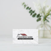 実在エステートレッドルーフハウスロモダンゴ大理石 名刺 (スタンド正面)