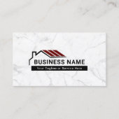 実在エステートレッドルーフハウスロモダンゴ大理石 名刺 (正面)