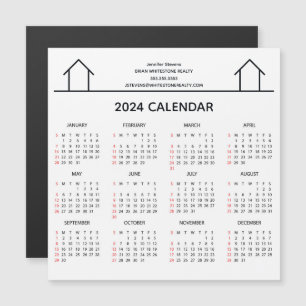 実在エステート会社カスタム2024カレンダーマグネット