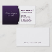 実在エステート名刺丸紫銀 名刺 (正面/裏面)