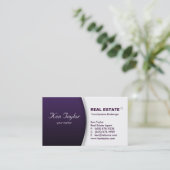 実在エステート名刺丸紫銀 名刺 (スタンド正面)