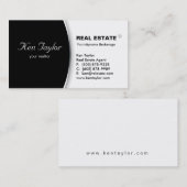 実在エステート名刺丸黒銀2 名刺 (正面/裏面)
